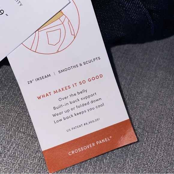 New Isabel Maternity Crossover Panel Dark Wash Jeggings - Picture 6 of 9